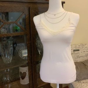 Cream / light gray Polk a dots tank/cami